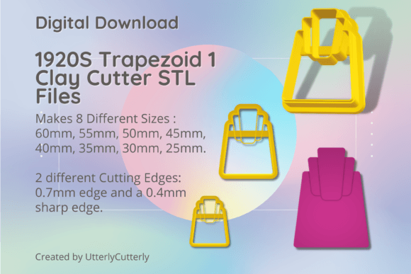 1920s Trapezoid Clay Cutter: Vintage STL Design
