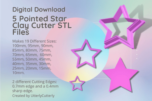 5 Pointed Star Clay Cutter STL