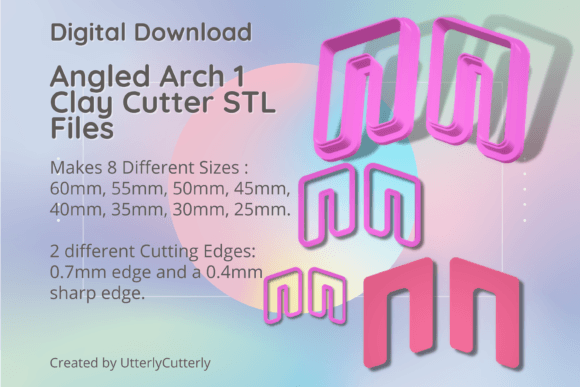 Angled Arch Clay Cutter STL Digital File