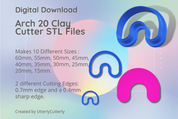 Arch Shape 20 Clay Cutter Arc STL Digital Download: A Technical Evaluation