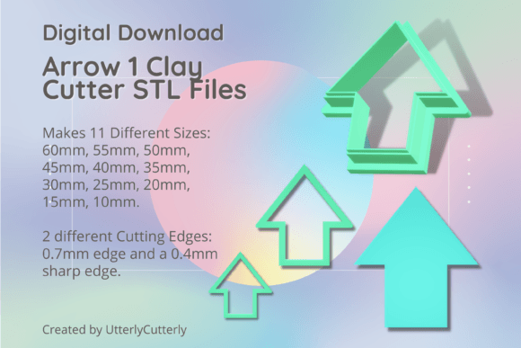 Arrow 1 Clay Cutter: Geometric STL Assets