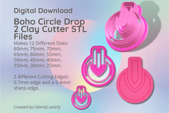 Boho Circle 2 Clay Cutter - Bohemian STL: Strategic Asset for Makers