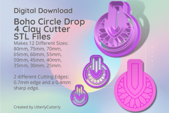 Boho Circle 4 Clay Cutter: Evaluating the Bohemian STL Digital Asset