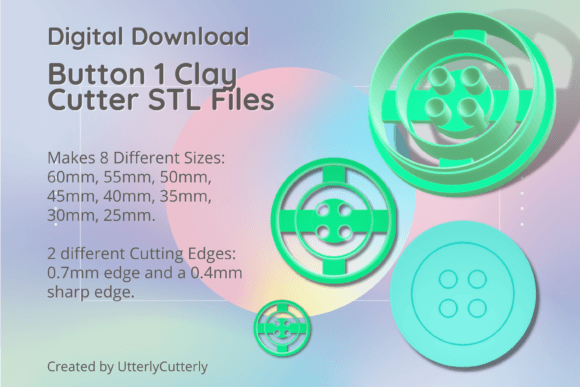 Button Shape 1 Clay Cutter STL: Digital Design Guide
