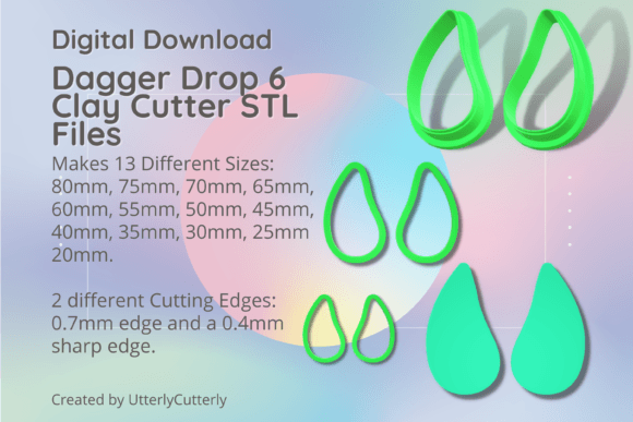 Dagger Drop 6 Clay Cutter - STL Digital: Precision Tools for Modern Makers