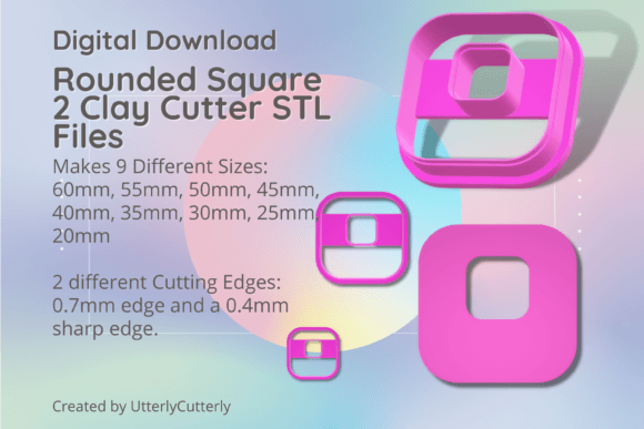 Elevating Maker Workflows with the Rounded Square 2 Clay Cutter - Donut Geo STL Bundle
