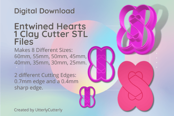 Entwined Hearts 1 Clay Cutter - Infinity: A Digital STL Guide for Creators