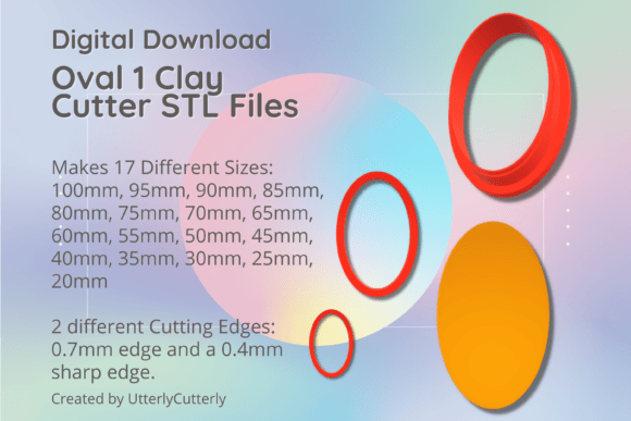 Evaluating the Oval Clay Cutter Basic Shape Geometric STL Bundle