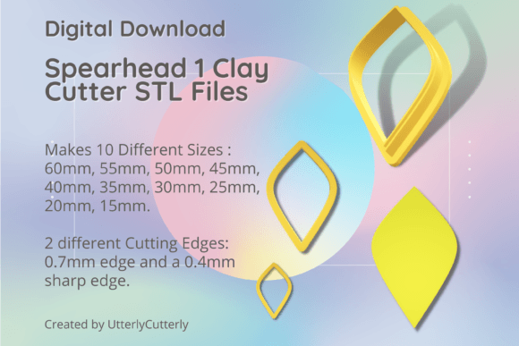 Evaluating the Spearhead 1 Clay Cutter STL Digital File for Polymer Clay and Baking