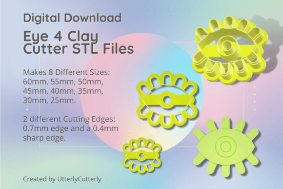 Eye 4 Clay Cutter - Boho Mystic Eye STL: Evaluating Digital Versatility for Polymer Clay and Baking