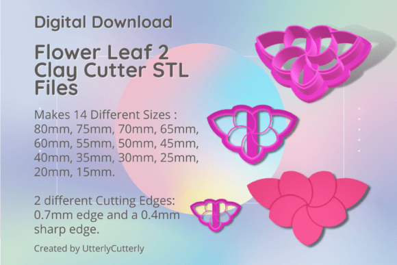 Flower Leaf 2 Clay Cutter STL Digital: Evaluation and Specifications