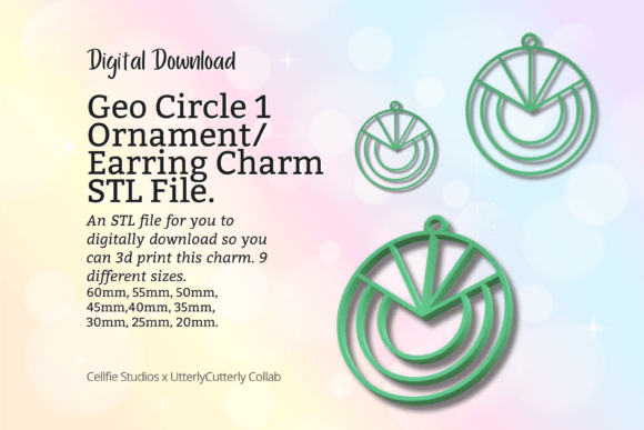 Geo Circle 1 Earring Charm STL File: A Complete Guide to Printing Versatile Geometric Jewelry
