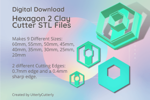 Hexagon 2 Clay Cutter - Donut Geometric: Strategic Asset for Digital Fabrication