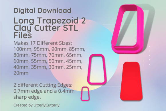 Long Trapezoid 2 Clay Cutter - Basic Sha: Digital STL Files for Precision Crafting