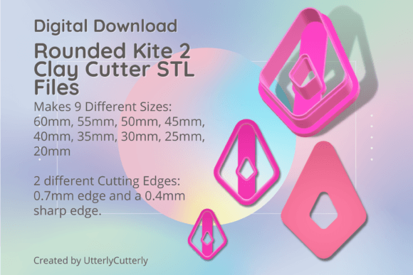 Mastering Geometric Design with the Rounded Kite 2 Clay Cutter - Donut Geome STL Collection