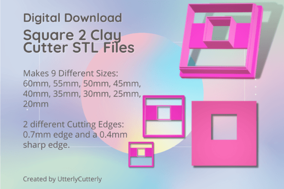 Mastering Polymer Clay and Baking with the Square 2 Clay Cutter Donut Geometric STL Bundle