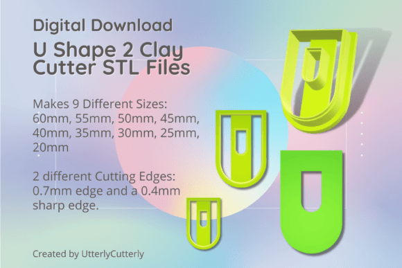 Mastering Polymer Clay and Baking with the U Shape 2 Clay Cutter - Arch Donut Geome STL Bundle