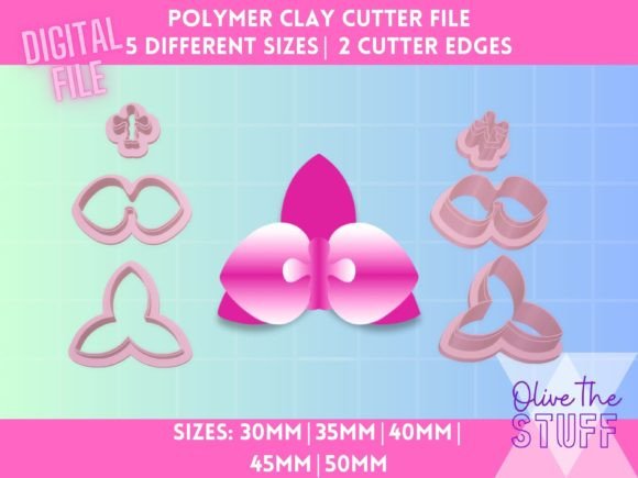 Orchid Set Digital STL File: Precision Clay Cutters