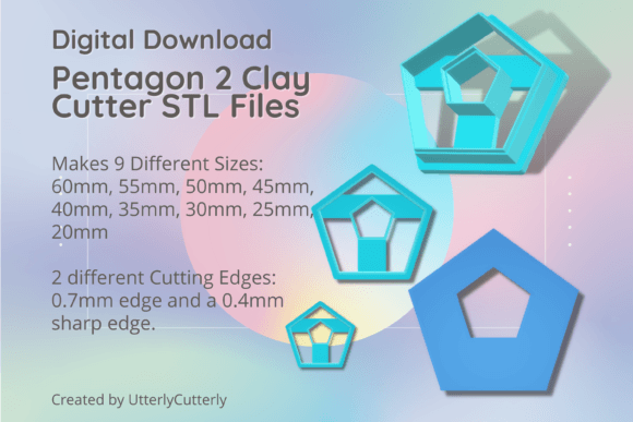 Pentagon 2 Clay Cutter: Donut Geometric STL Files
