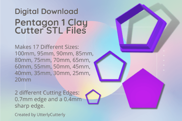 Pentagon Clay Cutter - Basic Shape Geome: Strategic Asset for Digital Fabrication