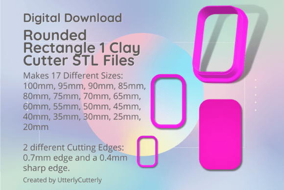 Rounded Rectangle Clay Cutter - Basic Sh: Strategic Asset for Digital Fabrication