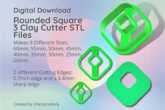 Rounded Square 3 Clay Cutter - Donut Geo: Strategic Implementation for Makers