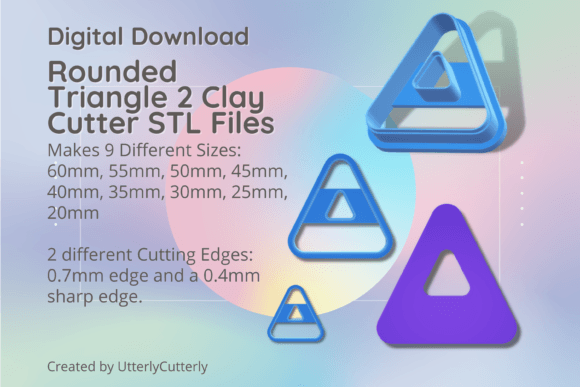 Rounded Triangle 2 Clay Cutter - Donut G STL