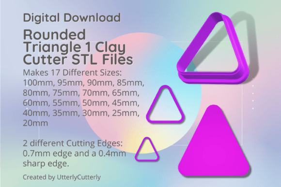 Rounded Triangle Clay Cutter - Basic Sha: Evaluating Digital STL Options for Polymer Clay and Baking