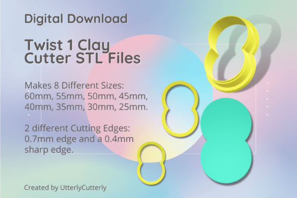 Twist 1 Clay Cutter - Infinity STL Digit: Versatile Digital Designs for Makers