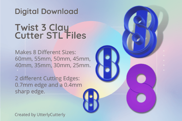 Twist 3 Clay Cutter Infinity STL: Digital File Evaluation and Specifications