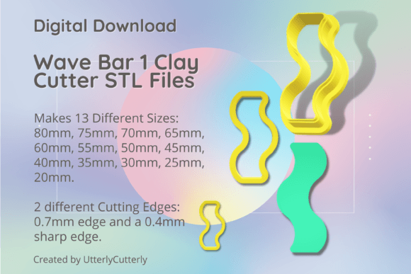 Wave Bar 1 Clay Cutter - STL Digital File: Strategic Production for Makers