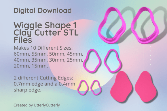 Wiggle Shape 1 Clay Cutter - Organic Peb: Elevating Handmade Design with Digital Precision